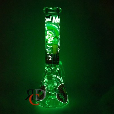 WATER PIPE BEAKER GLOW IN DARK WP25059 1CT